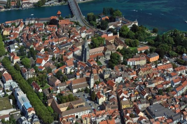 Luftaufnahme der Konstanzer Altstadt