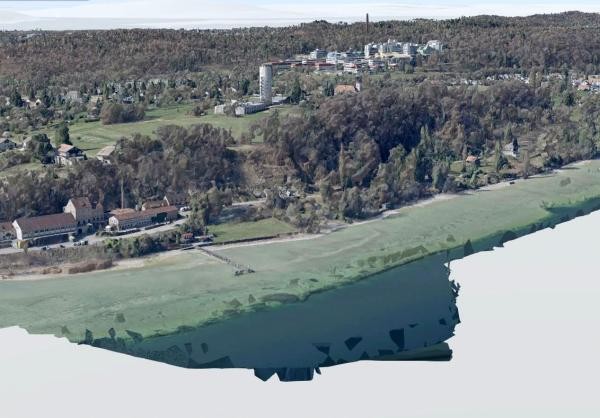 Auszug 3D Stadtplan mit Luftansicht des Bereichs