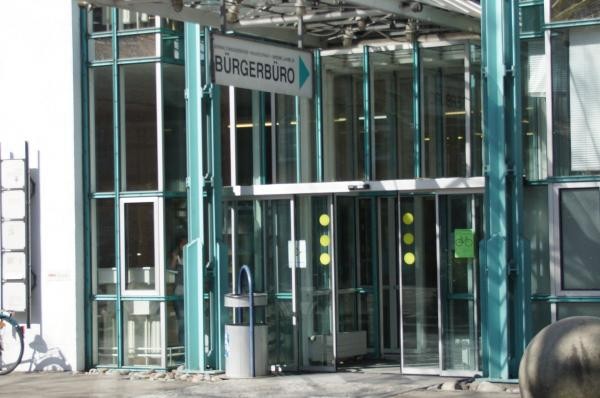 Eingangsbereich des Bürgerbüros an der Laube