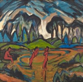 Helmuth Macke: Badende Dilborn