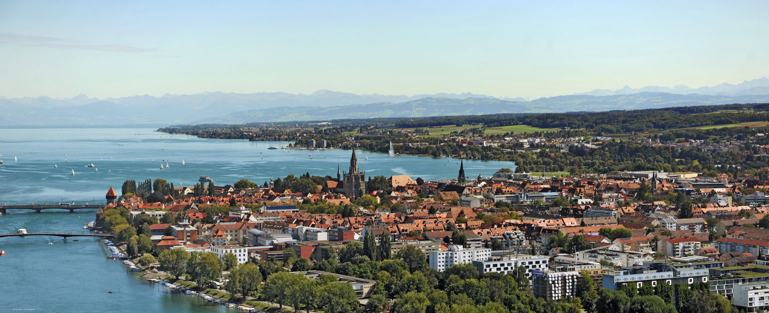 Luftaufnahme der Konstanzer Altstadt